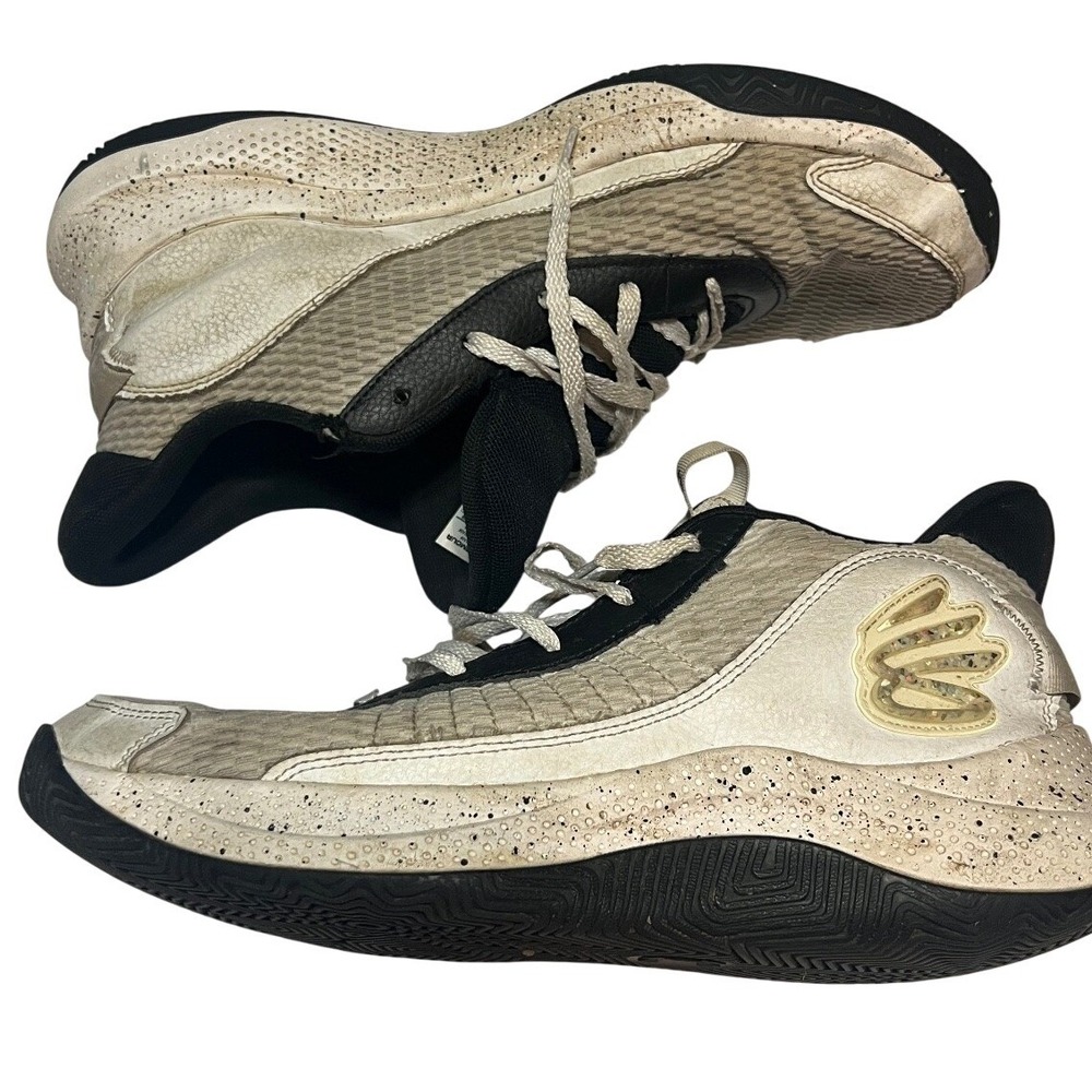 Under Armour Curry 1 Men's Size 12 White Black Basketball Shoes